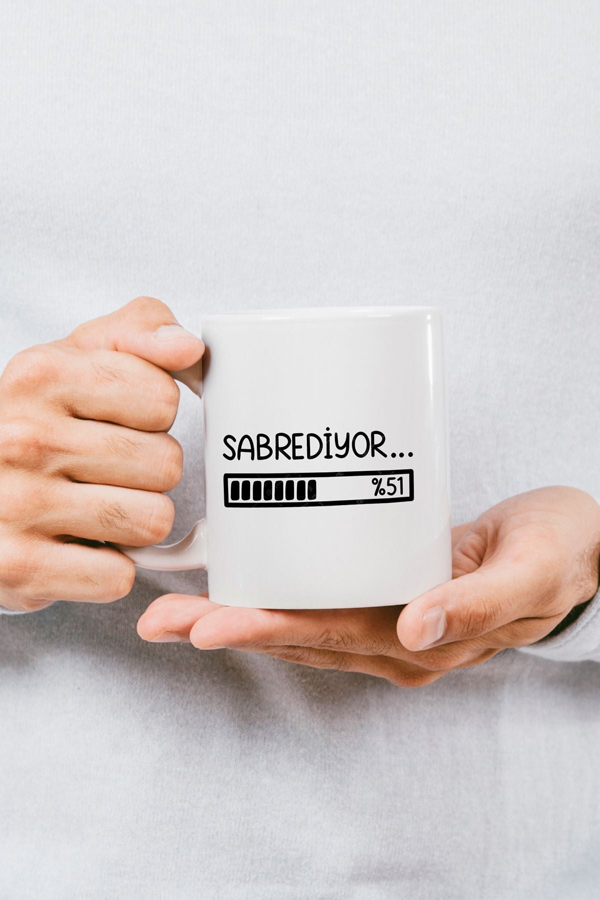 "sabrediyor…" Baskılı Kupa Bardak