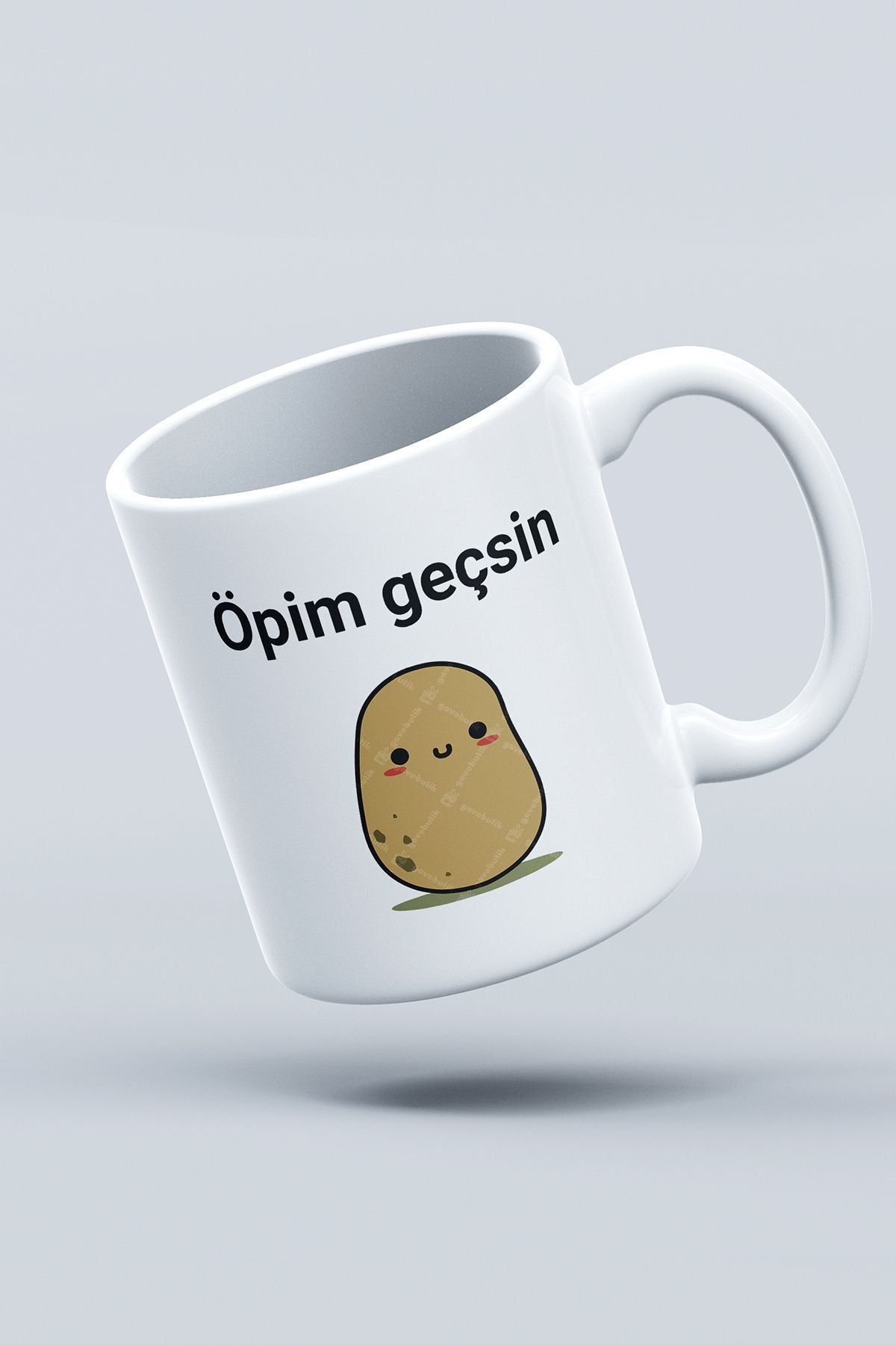 "Öpim Geçsin" Çizgi Karakter Baskılı Hediyelik Kupa Bardak