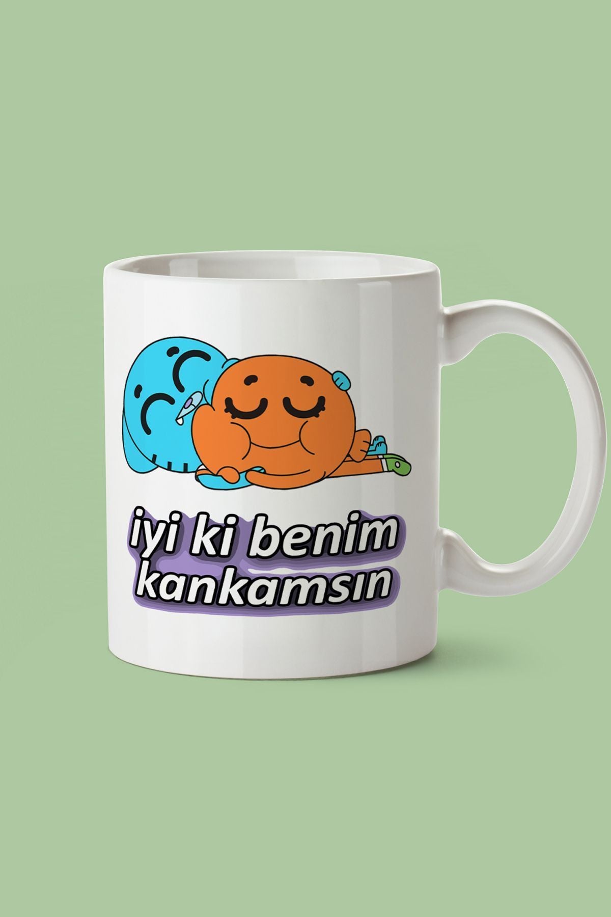 "İyiki Benim Kankamsın" Baskılı Hediyelik Kupa Bardak