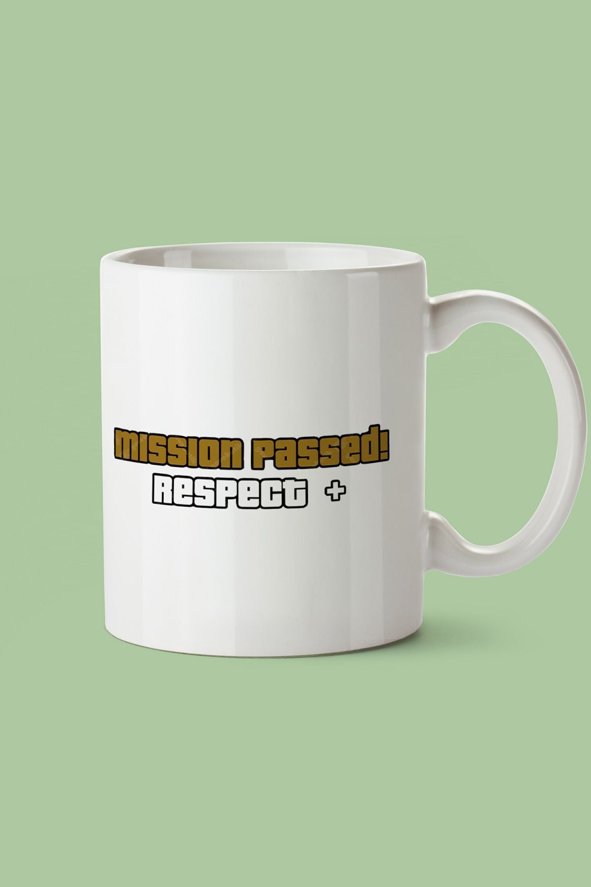 "Mission Passed! Respect+" Baskılı Kupa Bardak