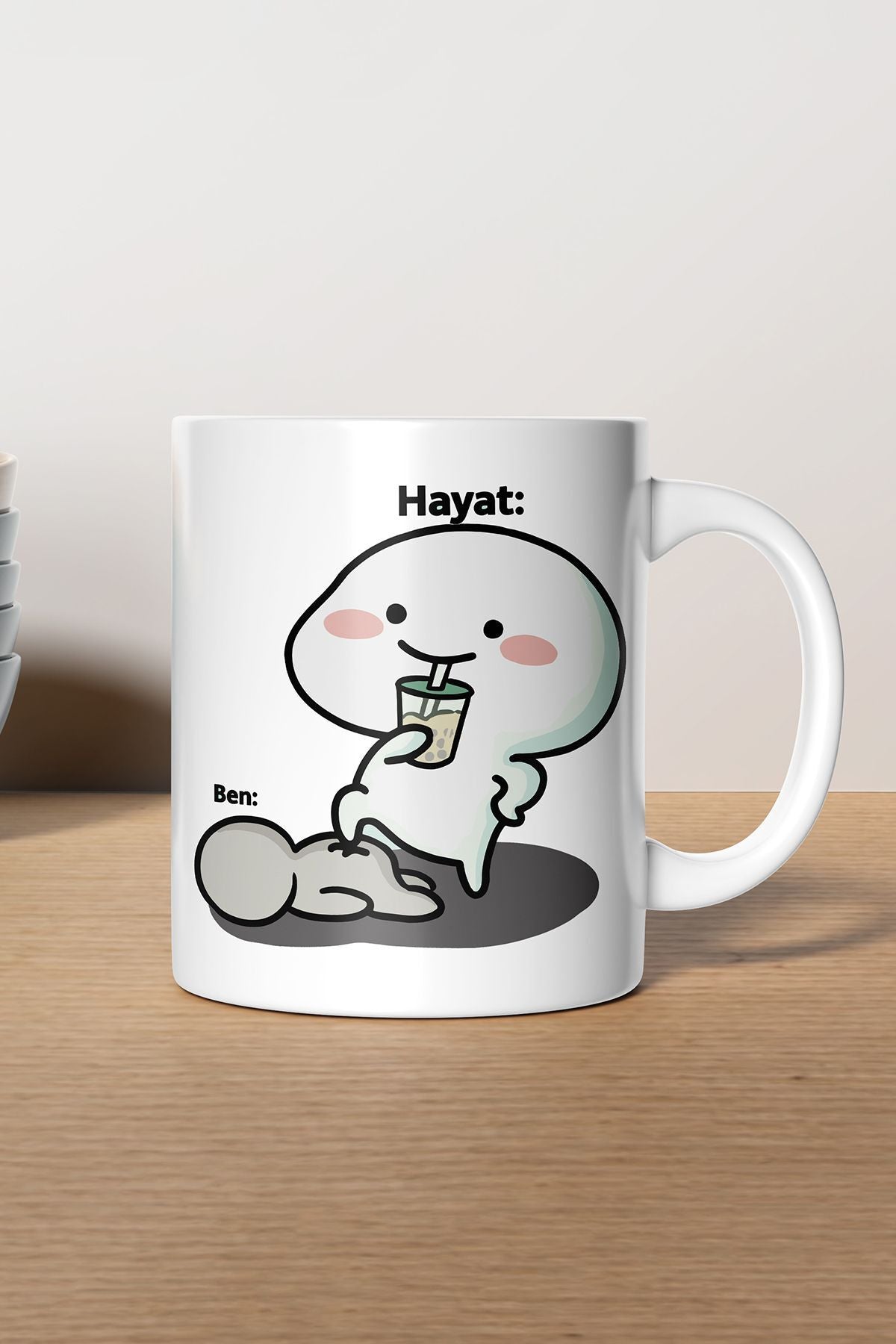 "Hayat,Ben" Baskılı Hediyelik Kupa Bardak