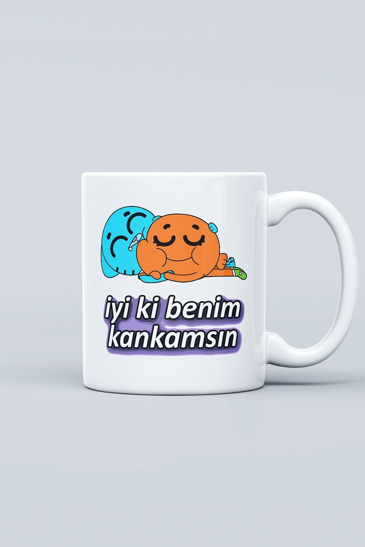 "İyiki Benim Kankamsın" Baskılı Hediyelik Kupa Bardak