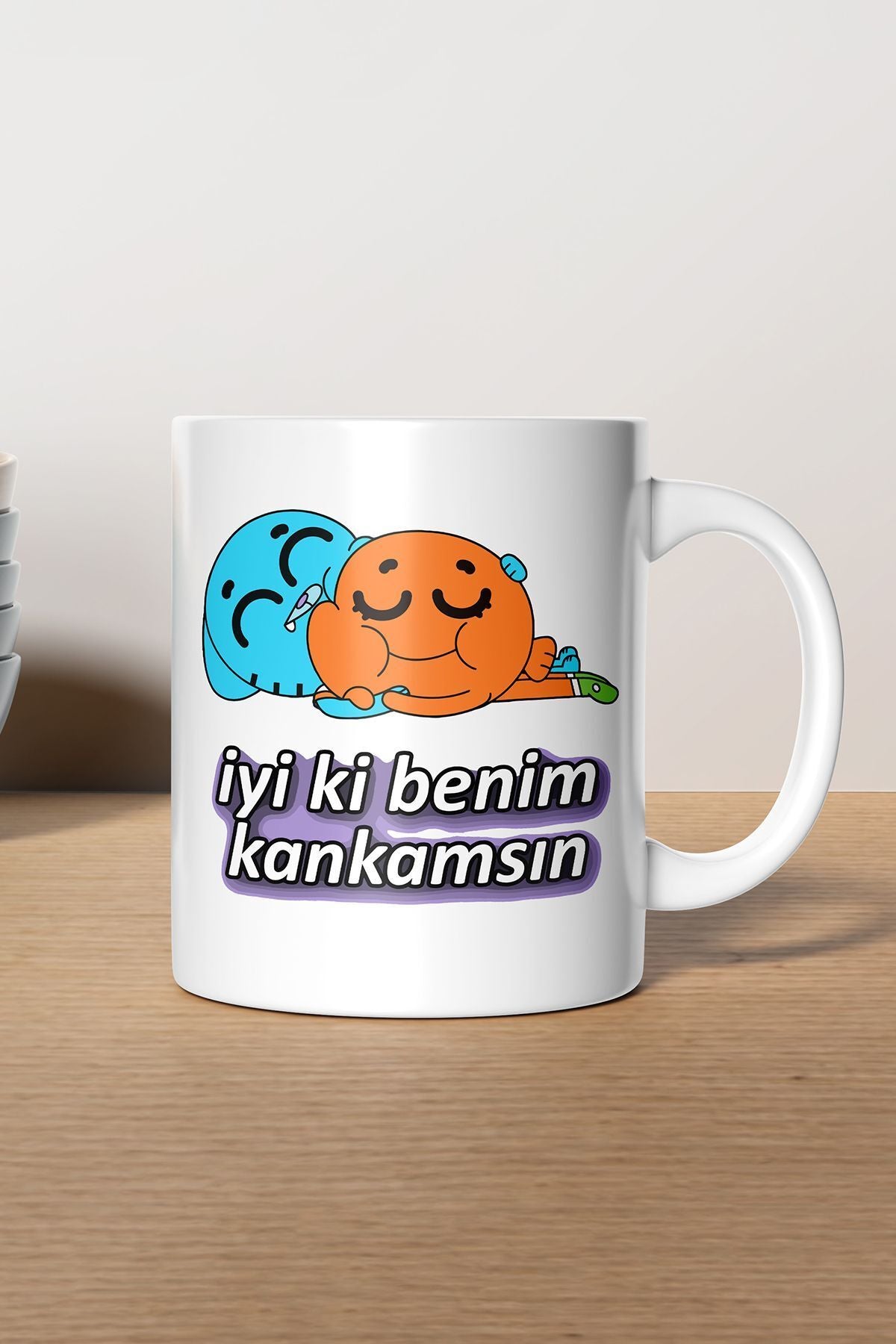 "İyiki Benim Kankamsın" Baskılı Hediyelik Kupa Bardak