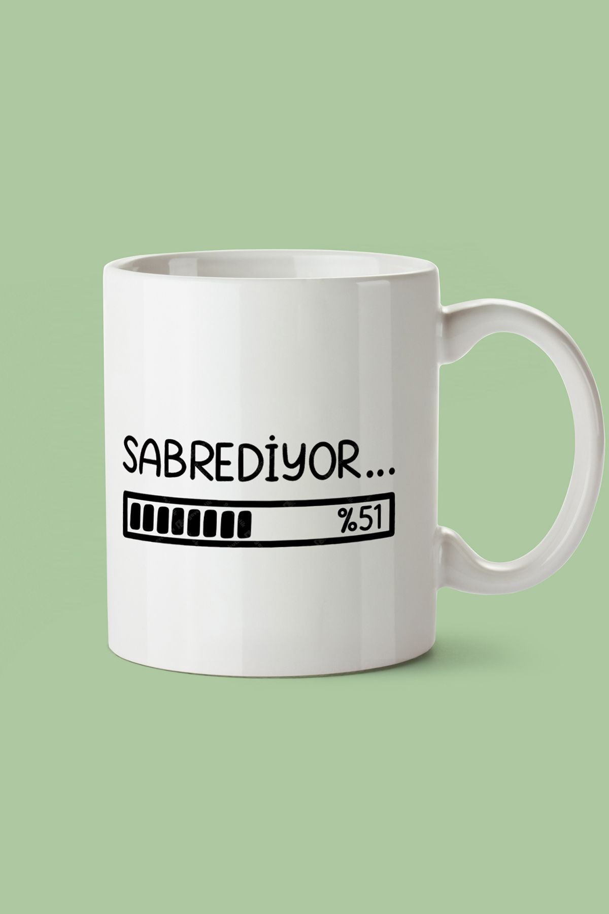 "sabrediyor…" Baskılı Kupa Bardak